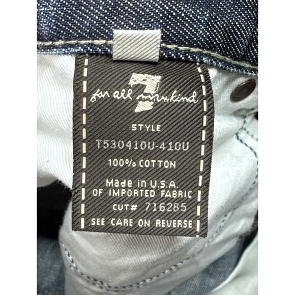 7 For All Mankind Women's A Pocket Bootcut Blue Denim Jeans - 32 (30x25) - Picture 5 of 6